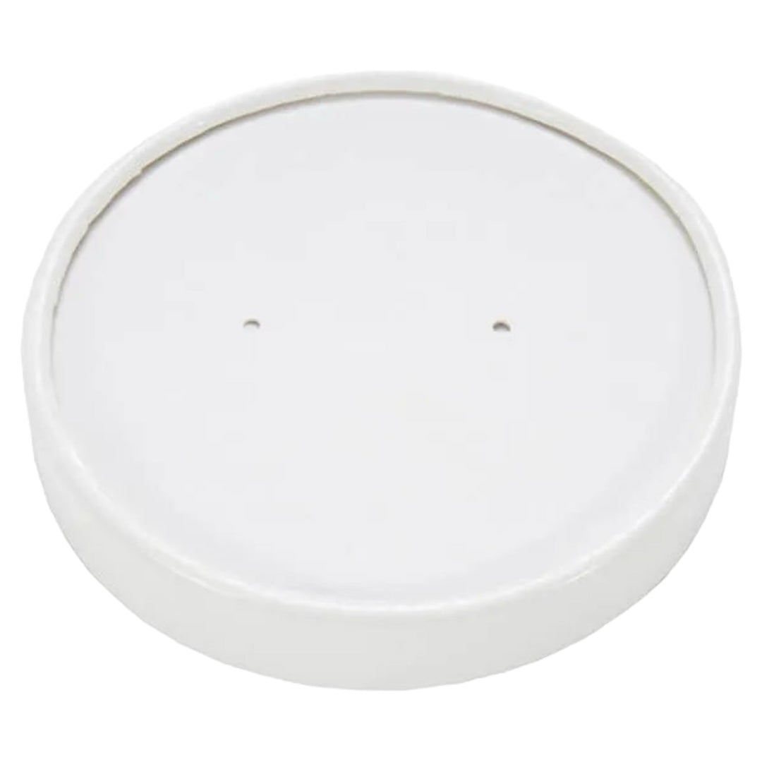 26/32oz White Soup Cup Lid PE